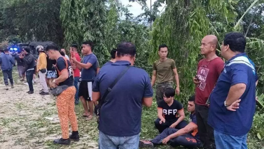 Escena luego de una explosión de material pirotécnico en Filipinas.