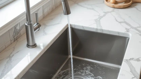 Fregadero en acabado de mámol