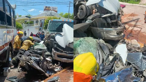 Fuerte choque en Culiacán