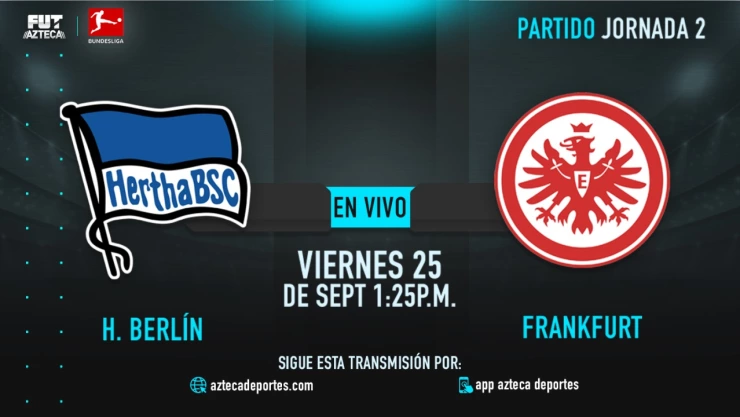 EN VIVO: Hertha Berlín vs Frankfurt en la Bundesliga