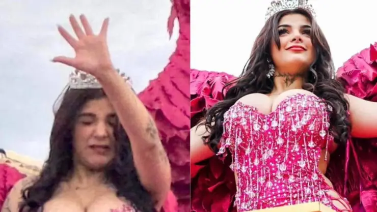 Avientan huevos a Karely Ruiz en Carnaval de Guaymas.