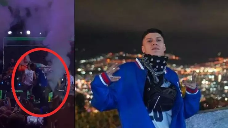 Santa Fe Klan cae de escenario.- 