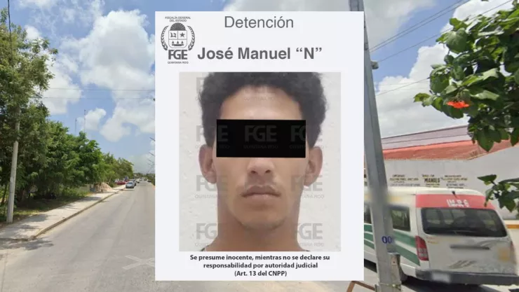 José Manuel “N”, detenido por robo de motocicletas y presunto líder de banda delictiva en Isla Mujeres.