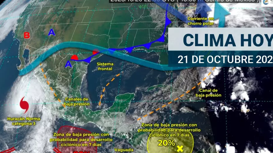 Clima en México 21 de octubre de 2023, ¿cuál es el pronóstico para hoy?