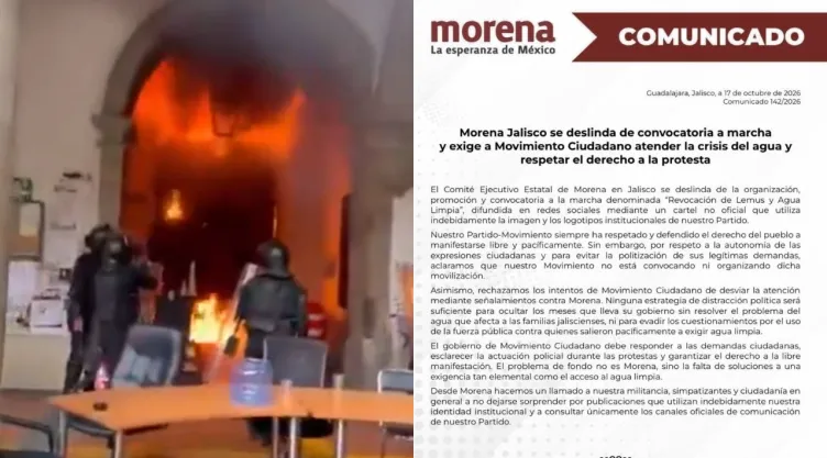 Morena Jalisco justifica presencia de legisladores en marcha violenta por el agua