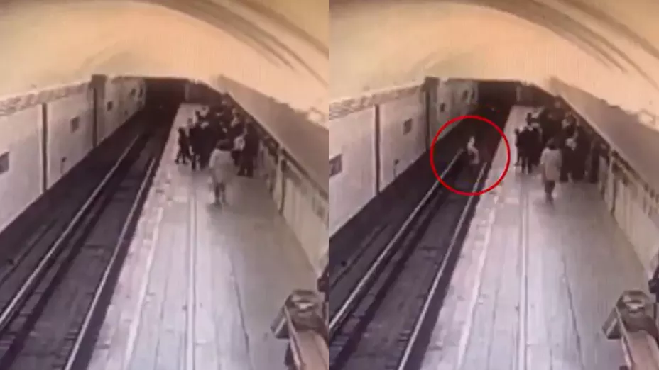 VIDEO | Mujer empuja a las vías del tren a una adolescente de 13 años por haberla mirado feo