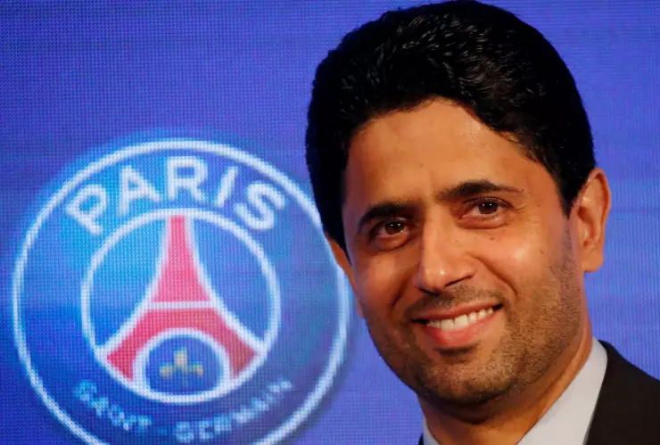 Imagen de archivo del presidente y presidente ejecutivo del Paris Saint-Germain, Nasser Al-Khelaifi, durante una conferencia de prensa en París, Francia. 22 febrero 2019. Imagen: Reuters