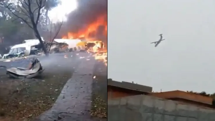 Avión se estrella en Brasil