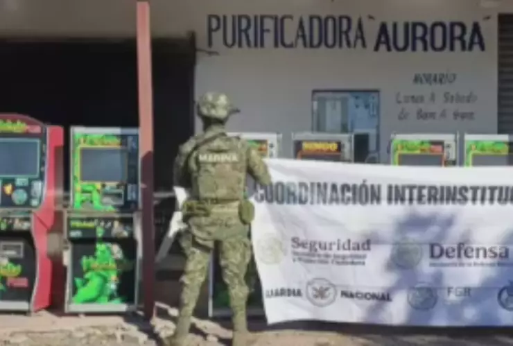 Máquinas tragamonedas decomisadas en Sinaloa