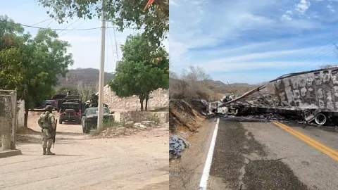 Enfrentamiento y bloqueos en Mazatlán