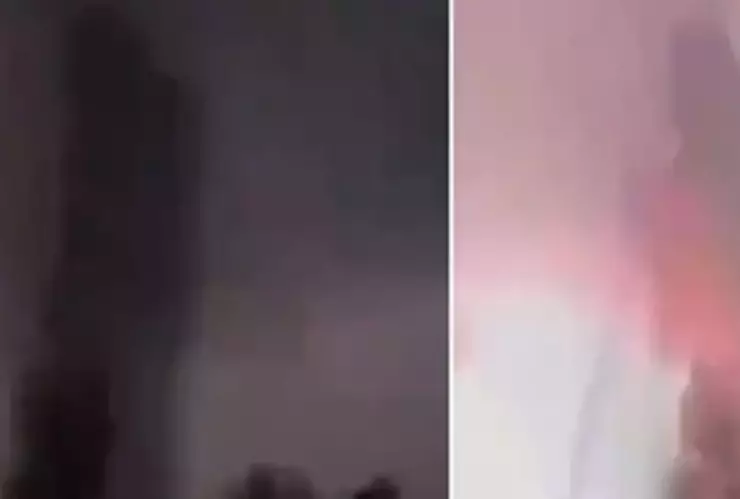 Captan sombras de supuestos GIGANTES durante tormenta eléctrica