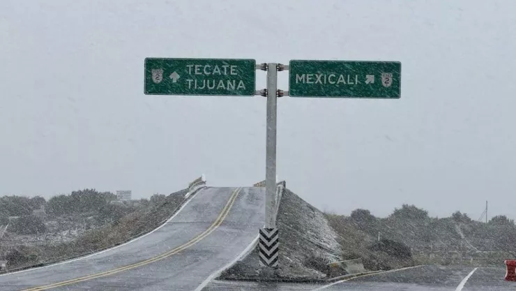 Nieve en La Rumorosa