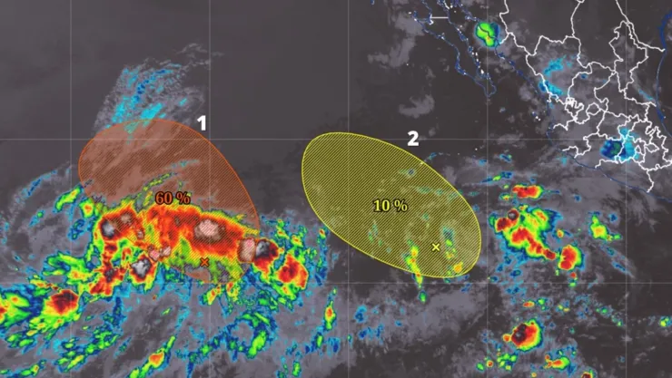 Zonas de baja presión en el Pacífico