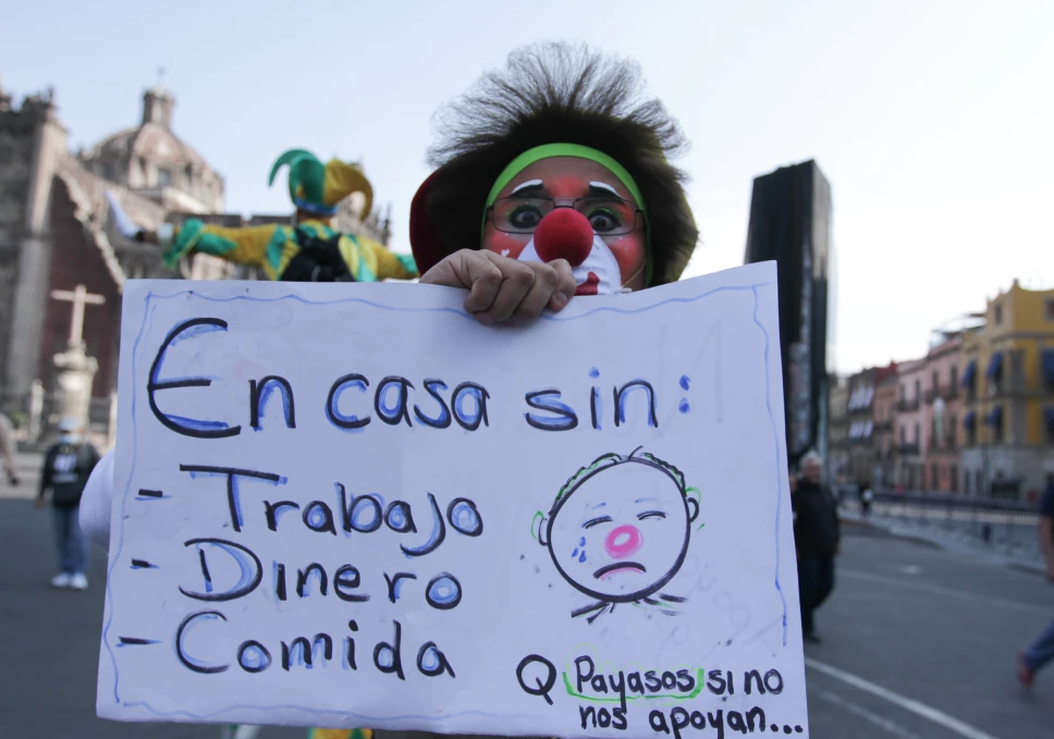 Manifestación de payasos