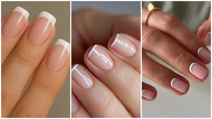 uñas con punta blanca
