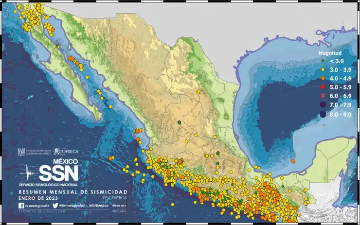 ¿En qué estados de la República Mexicana hay más sismos?