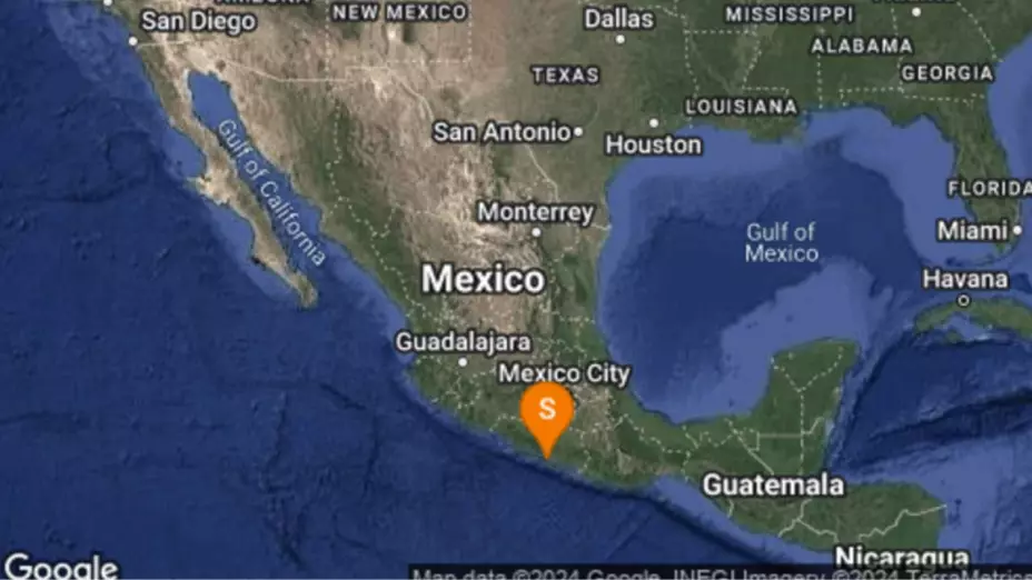Se registra sismo hoy sábado con epicentro en Acapulco, Guerrero