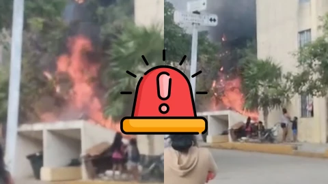 FOTOS: Se registra incendio en fraccionamiento de Cancún HOY, sábado 17 de enero de 2026; esto se sabe