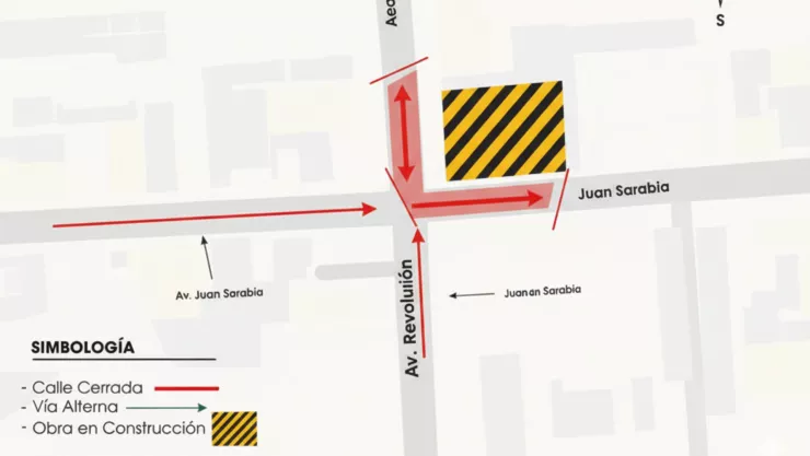 Alerta de tránsito lento en avenida Revolución por reparaciones en calle 10.jpg