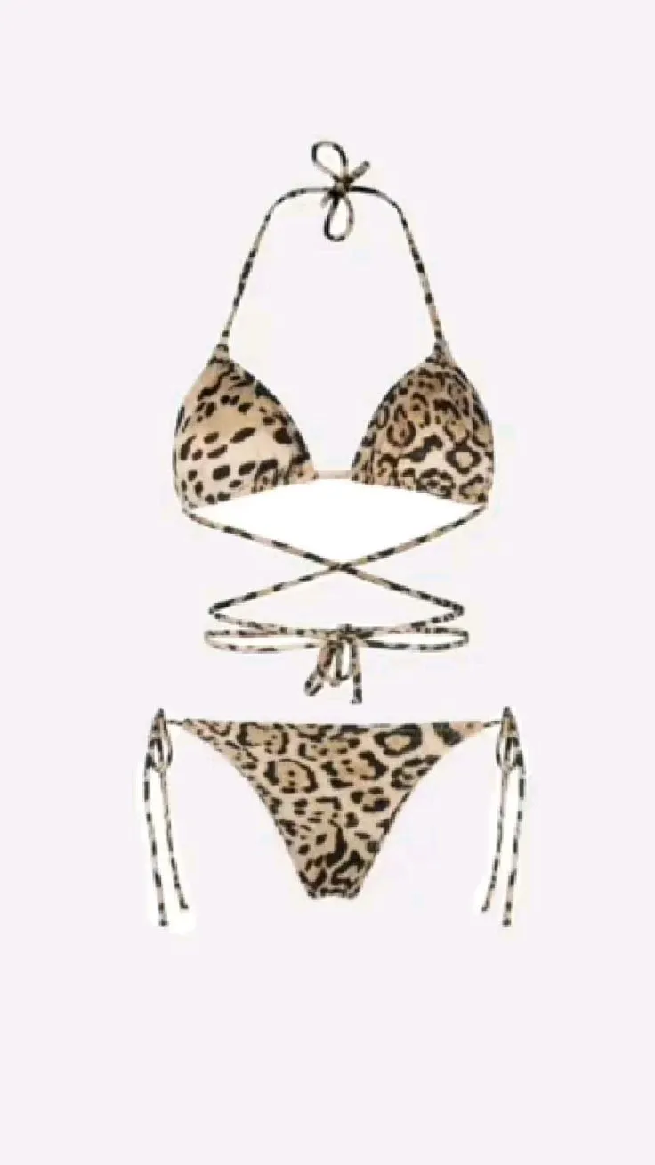 Bikini de animal print con estampado de leopardo para la primavera 2026