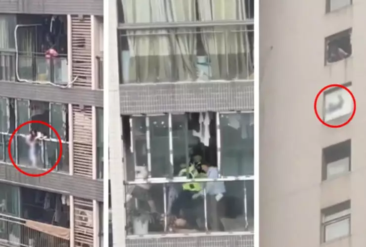 Mujer arrojó a su hijo de un edificio en China tras discusión familiar
