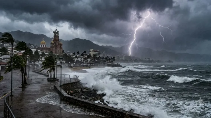 ¡Lluvias y oleaje elevada! Así está el clima en Puerto Vallarta hoy 4 de agosto