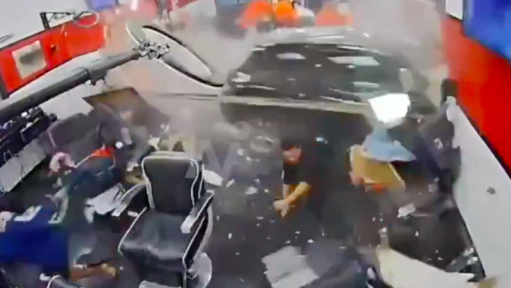 Choque contra barbería