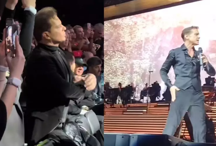 VIDEO: Captan a Luis Miguel entre el público en su propio concierto