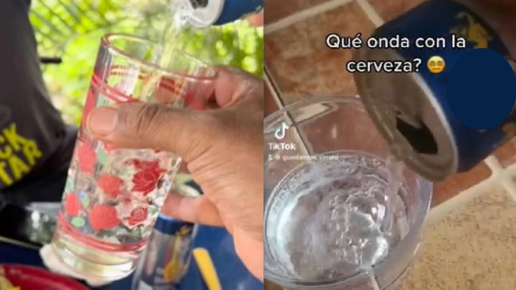 les sale agua en vez de cerveza corona