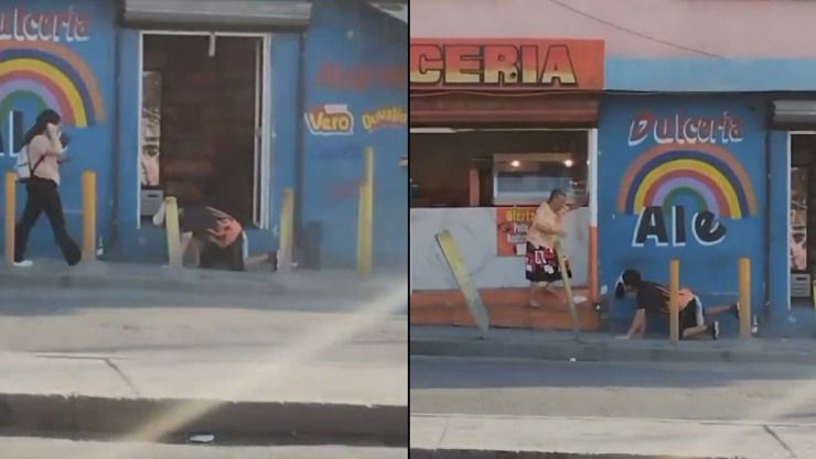 mujer mayor arrojó agua a un therian