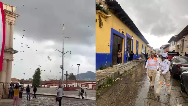 Captan tornado en San Cristóbal de las Casas ¿Cuáles son los daños?