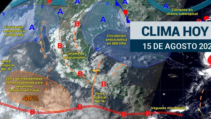Consulta el clima de hoy jueves 15 de agosto antes de salir de casa.