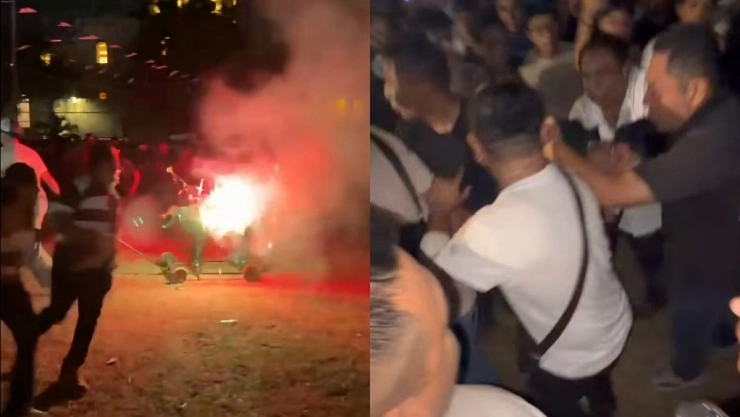Filtran FOTOS del accidente con pirotecnia en fiesta patronal de San Sebastián que dejó 5 heridos