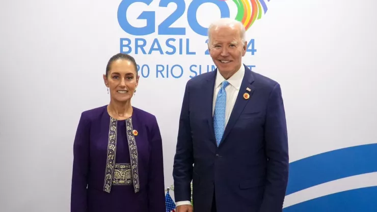 Joe Biden y Claudia Sheinbaum