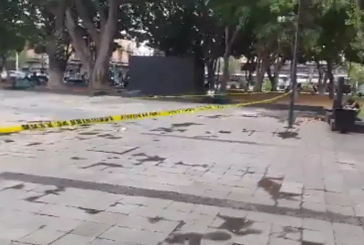 Acordonan la fuente del Paseo Bravo tras lluvias en Puebla