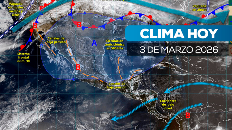 frente frío 38 provoca mal clima en México