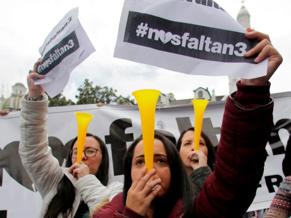 Manifestación por periodistas ecuatorianos