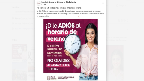 Horario de invierno 2024: Baja California será una de las entidades en la que habrá horario de invierno 2024