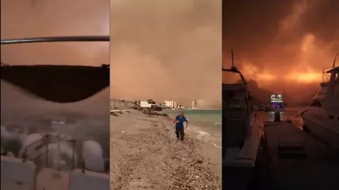 ¡Como un apocalipsis! Las imágenes de cómo se vivió la tormenta de arena en Sonora