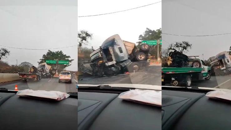 Accidente tráiler carretera Tuxtla - Ocozocoautla