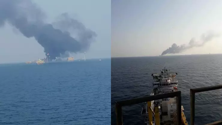 Reportan la explosión de una plataforma petrolera de Akal Bravo en Campeche