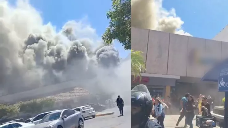 Incendio en plaza comercial en Los Mochis