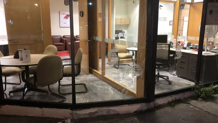 Vandalismo banco colonia Vallejo 1