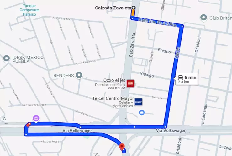 Calzada Zavaleta hoy 19 de noviembre vías alternas