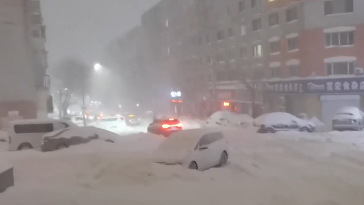 Tormenta de nieve en China