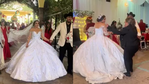 ¡ENVIDIOSA! Video exhibe a una tía pisando el vestido de novia de su sobrina; la funan en TikTok