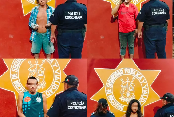 Detienen a 4 personas por presunta posesión de armas y sustancias ilícitas en Motul, Yucatán