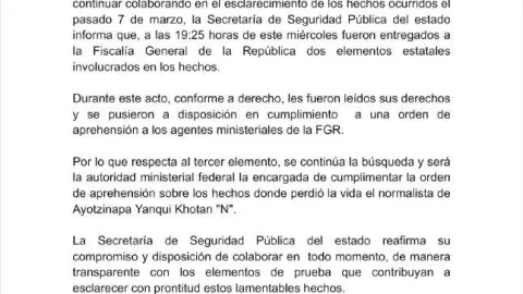 Gobierno de Guerrero informó de la entrega de ambos policías.