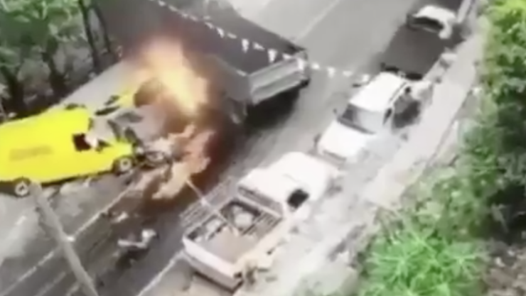Incendio de camión