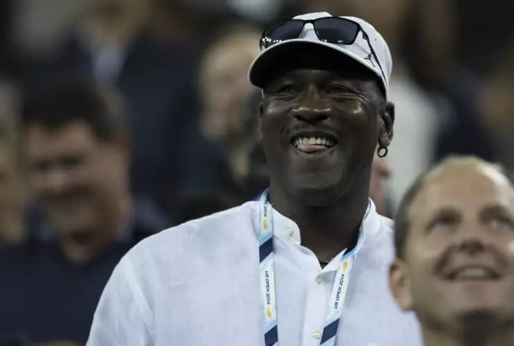 Michael Jordan sonriente en Nueva York